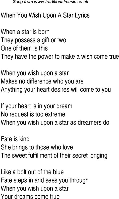 wish upon the star lyrics